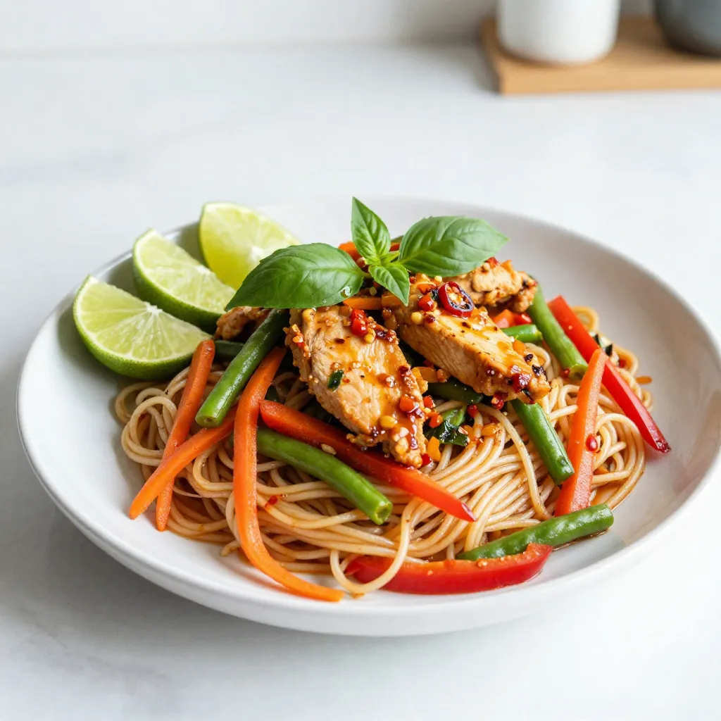 Spicy Thai Basil Noodles Flavorful and Easy Recipe