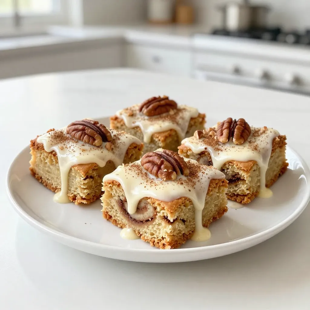 Cinnamon Roll Blondies Delightful and Soft Treat