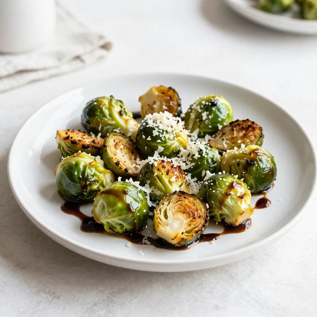Garlic Herb Roasted Brussels Sprouts with Parmesan Delight