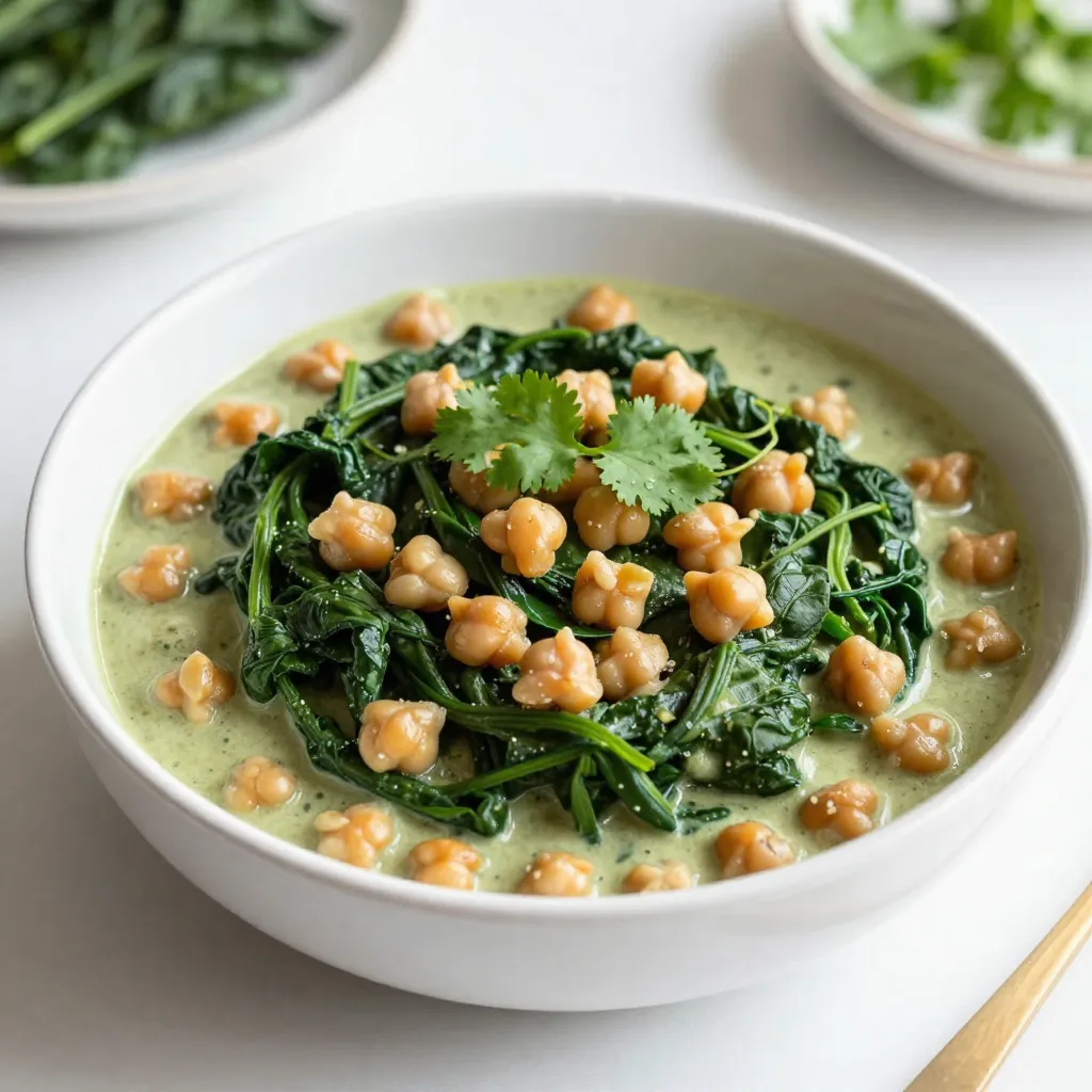 Chickpea Spinach Coconut Curry Tasty and Cozy Dish