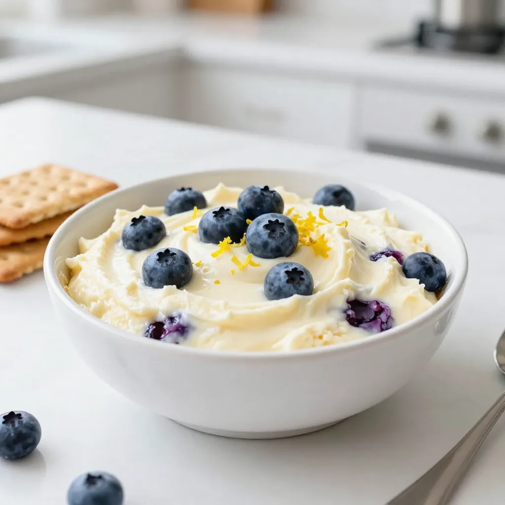 Lemon Blueberry Cheesecake Dip Simple and Delicious