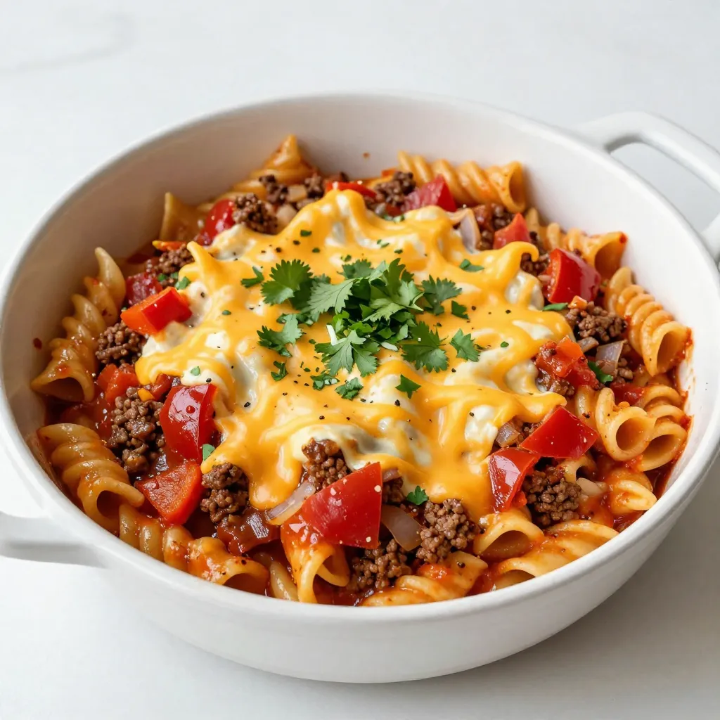 Cheesy Taco Pasta Skillet Quick and Flavorful Meal