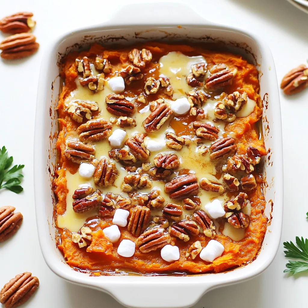 Maple Pecan Sweet Potato Casserole Rich and Creamy Dish