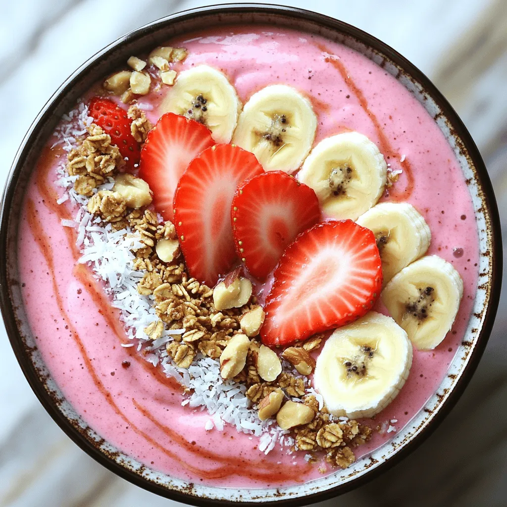 Strawberry Banana Smoothie Bowl Delightful Recipe