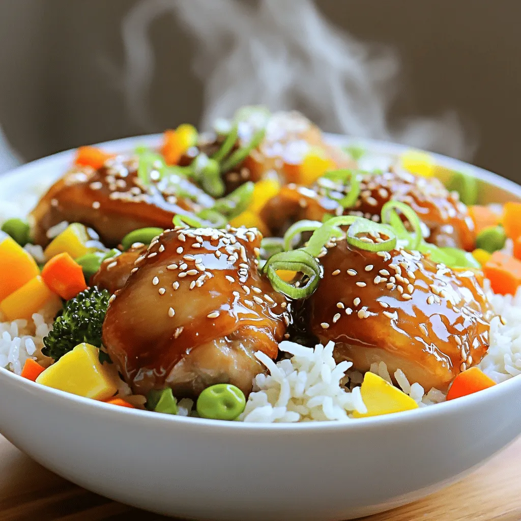 Instant Pot Teriyaki Chicken Rice Bowls Yummy Meal