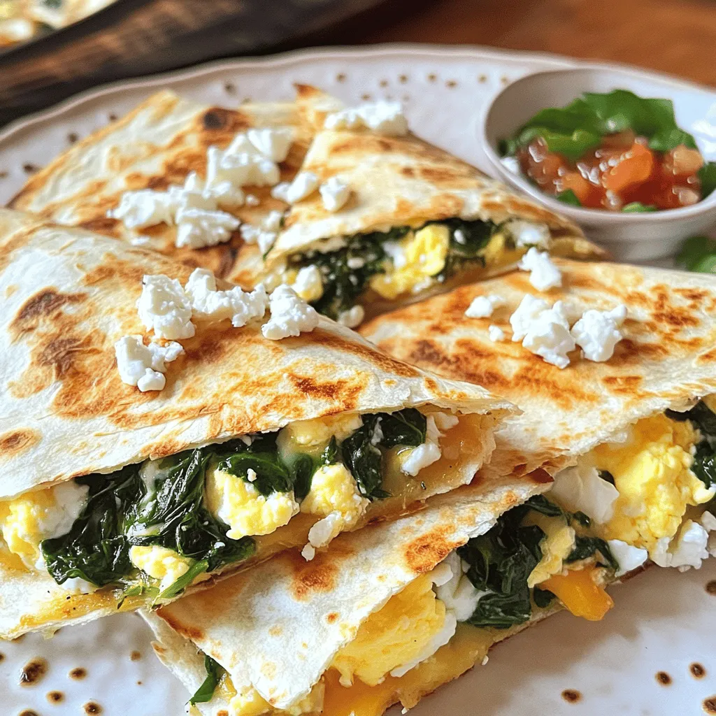 Spinach Feta Breakfast Quesadillas Easy and Tasty Meal