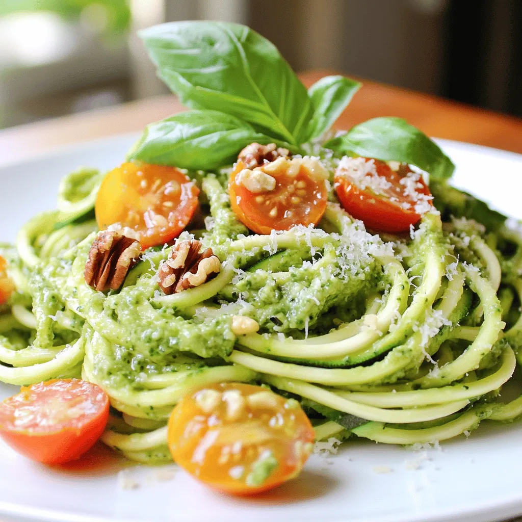 Zucchini Noodles with Pesto Flavorful and Quick Meal