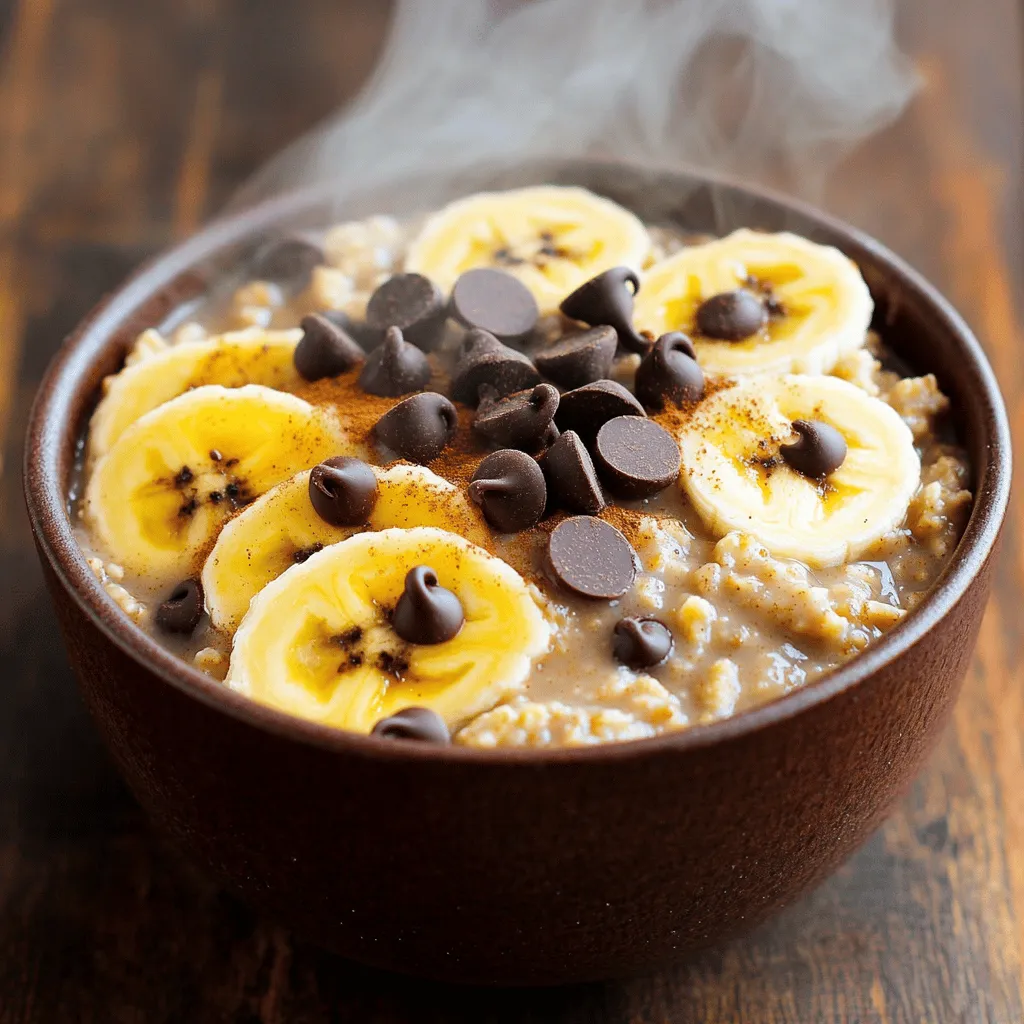Chocolate Chip Banana Oatmeal Flavorful Breakfast Treat