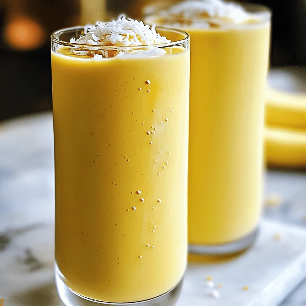 Creamy Coconut Banana Smoothie Quick and Easy Recipe