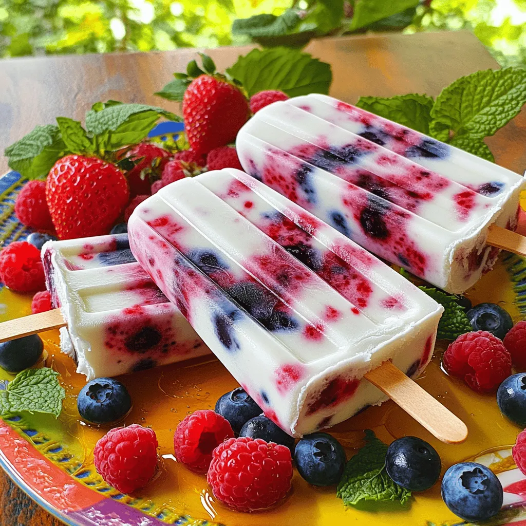 Berry Yogurt Popsicles Refreshing Summer Treat