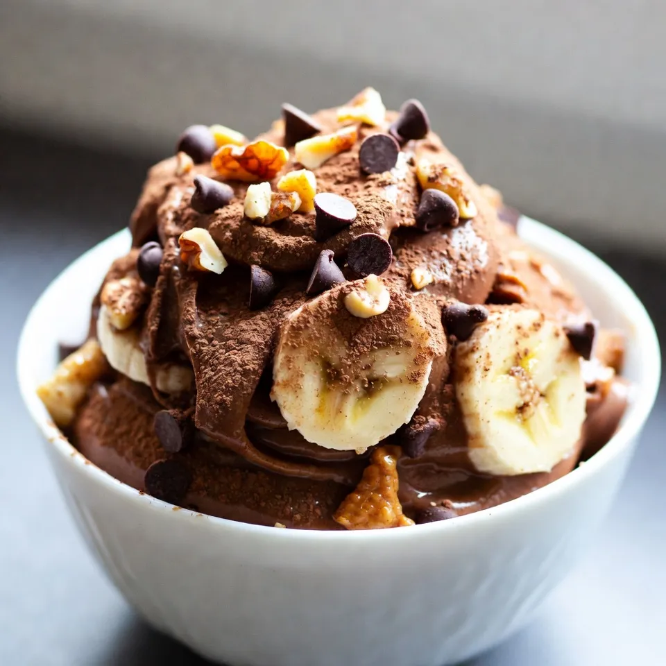 Chocolate Peanut Butter Banana Nice Cream Delight