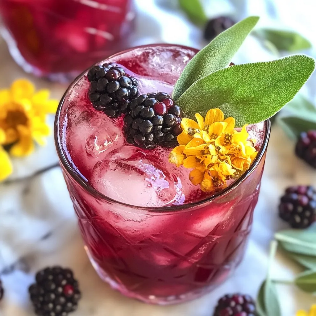 Blackberry Sage Smash Mocktail Refreshing and Tasty