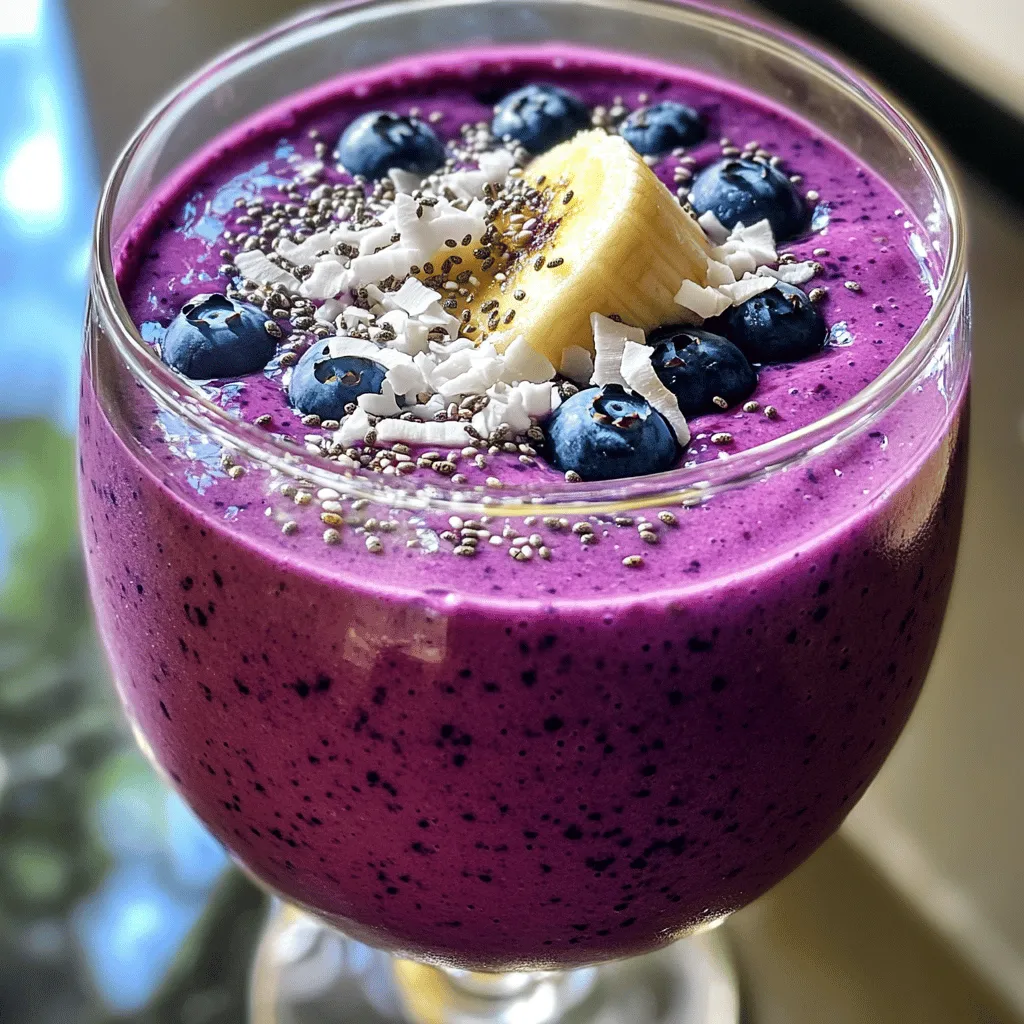Blueberry Coconut Smoothie Energizing Health Boost