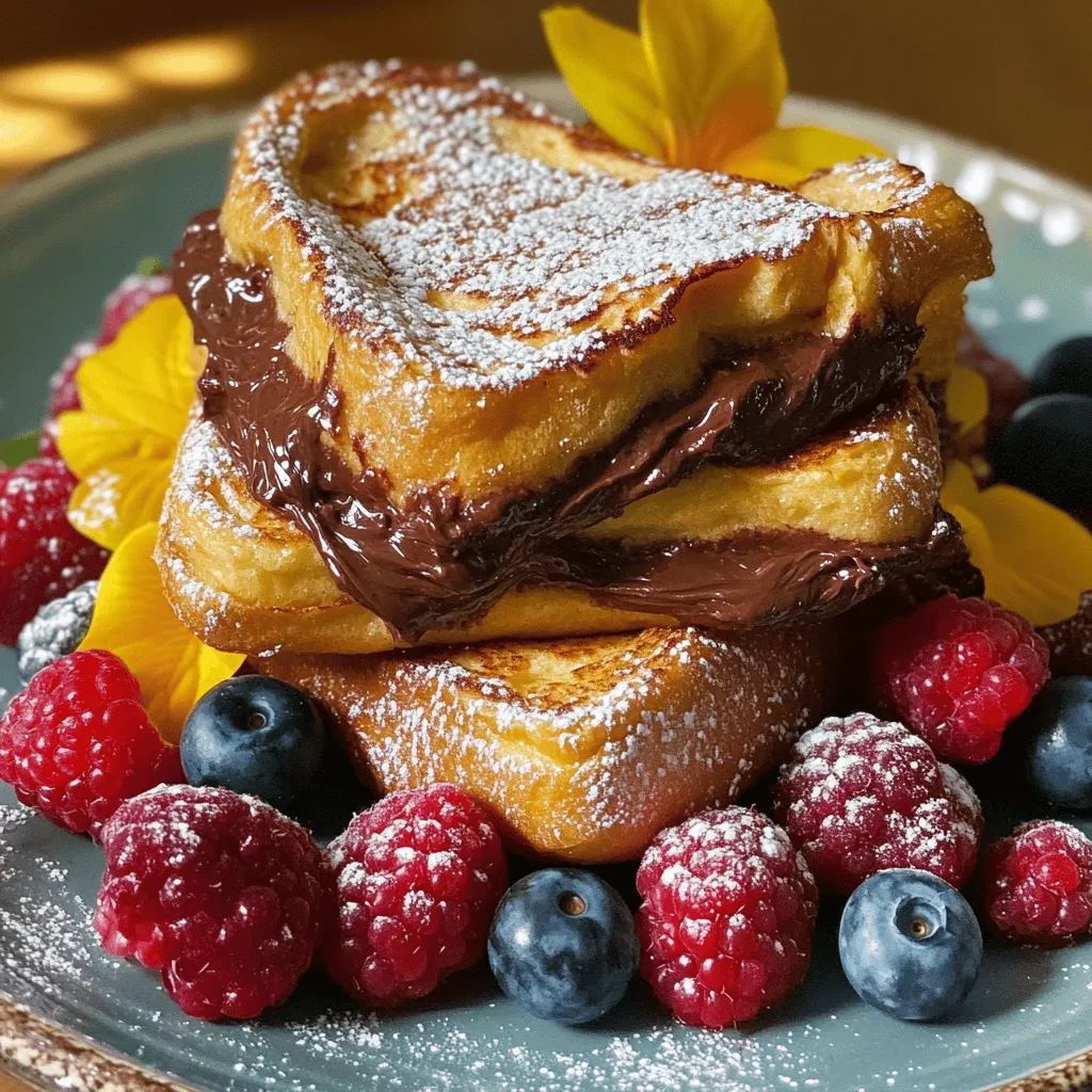 Chocolate Hazelnut Stuffed French Toast Delight