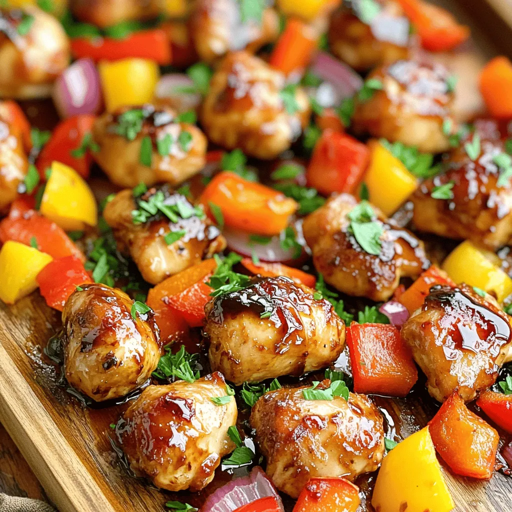 Sheet Pan Balsamic Honey Chicken Bites Flavor Boost