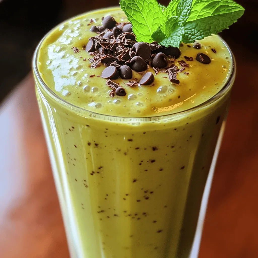 Mint Chocolate Chip Protein Smoothie Healthy Delight