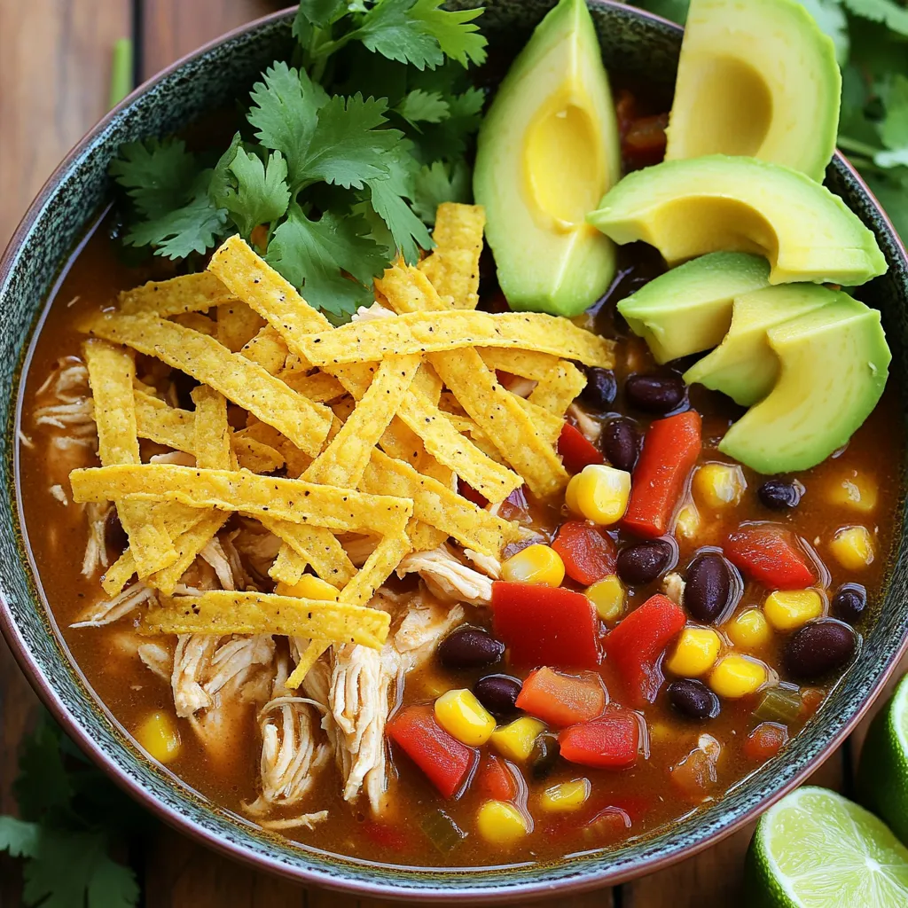 Slow Cooker Tortilla Chicken Stew Flavorful Delight