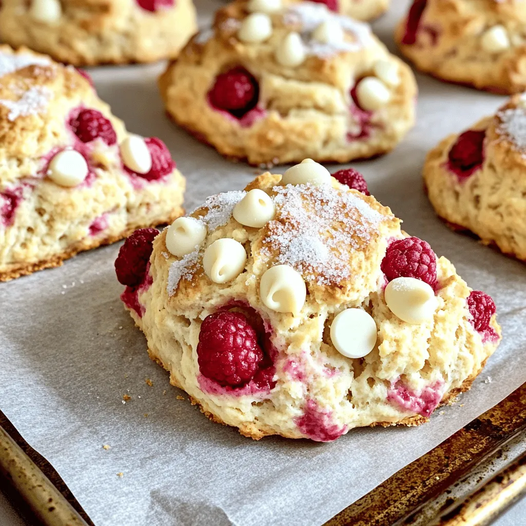 Bakery-Style Raspberry White Chocolate Scones Delight