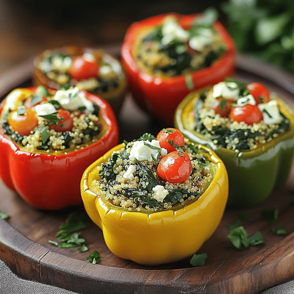 Spinach &#038; Feta Stuffed Peppers Flavorful and Easy Meal