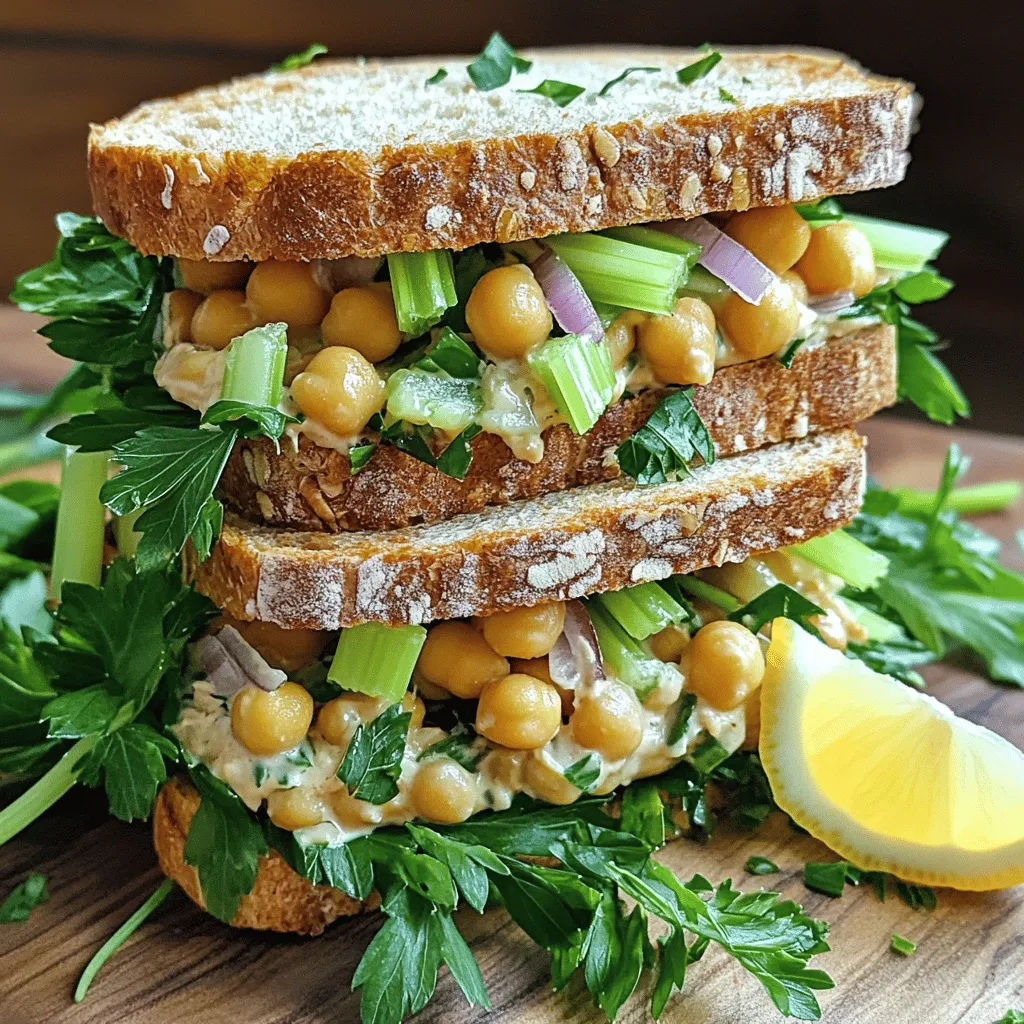 Chickpea Salad Sandwich Tasty and Healthy Delight