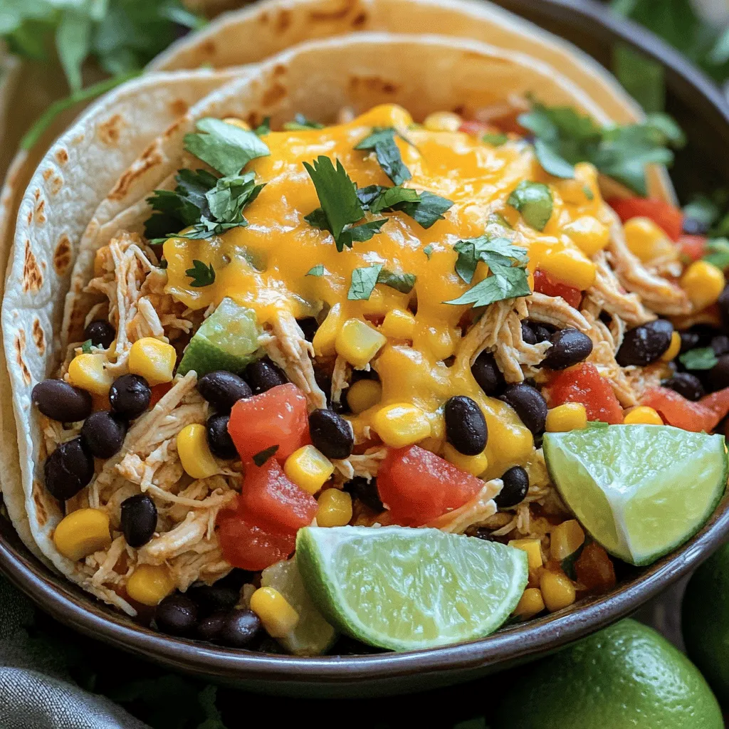 - 2 lbs boneless, skinless chicken breasts - 1 can (14 oz) diced tomatoes with green chilies - 1 can (15 oz) black beans, rinsed and drained - 1 can (8 oz) corn, drained - 1 bell pepper (red or green), chopped - 1 small red onion, diced - 2 cloves garlic, minced - 1 cup chicken broth