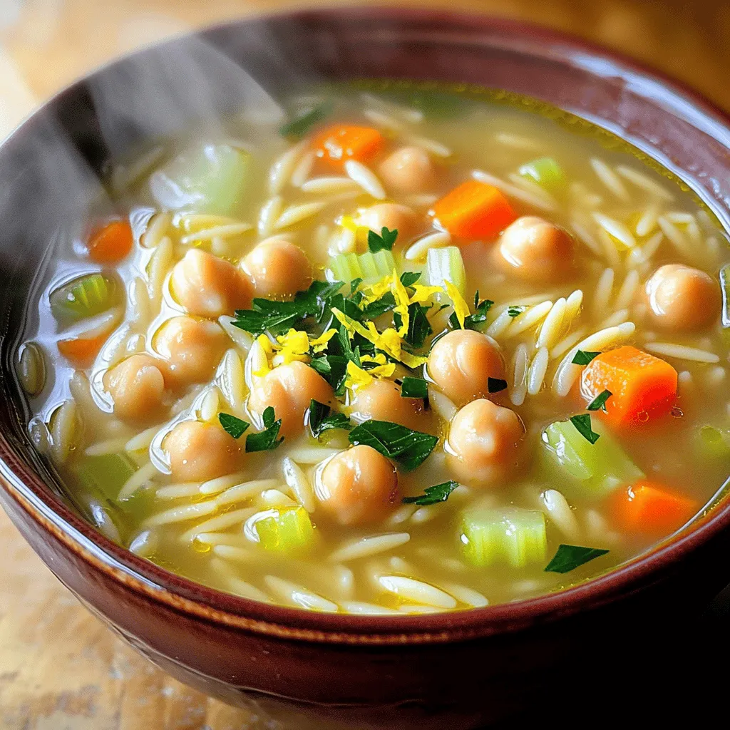 Lemon Chickpea Orzo Soup Flavorful and Healthy Delight