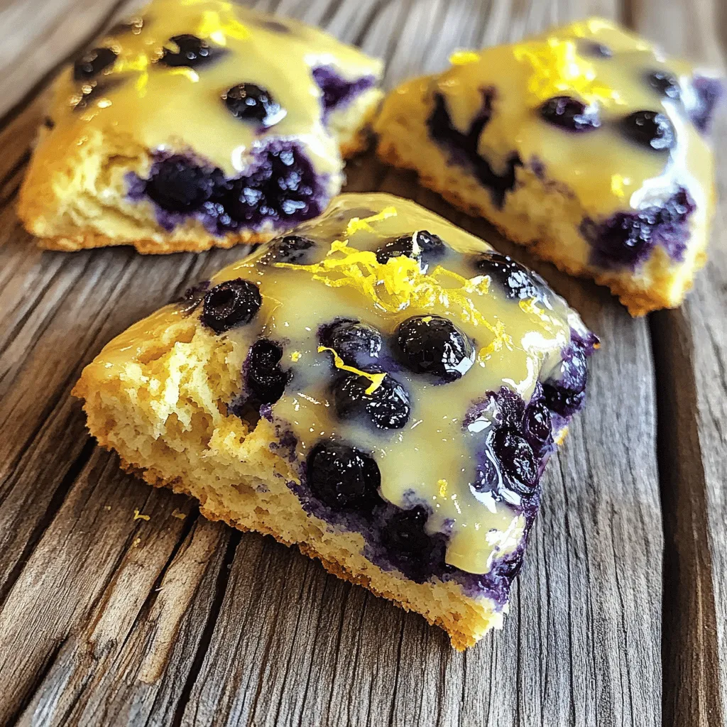 Blueberry Lemon Scones with Glaze Simple and Sweet