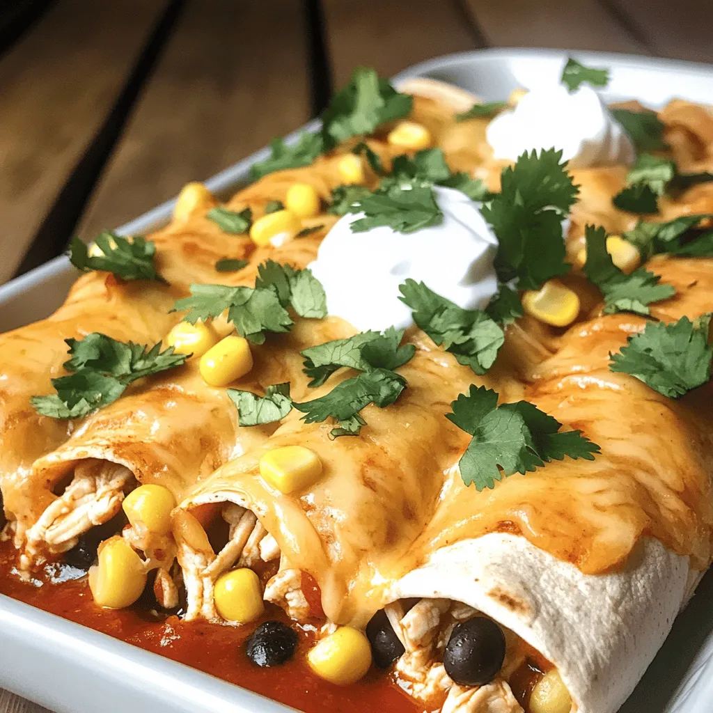 Easy Chicken Enchiladas Quick and Tasty Recipe