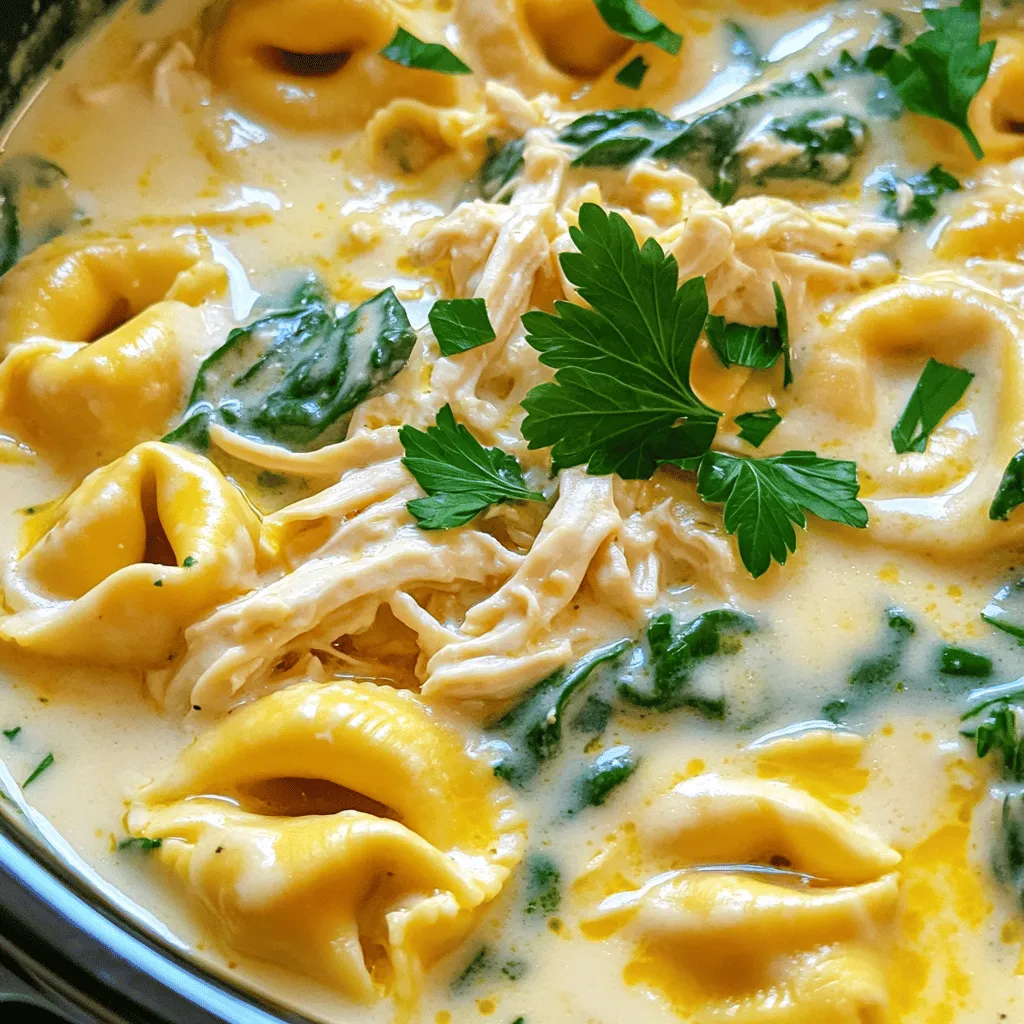 Slow Cooker Chicken Alfredo Tortellini Comfort Dish