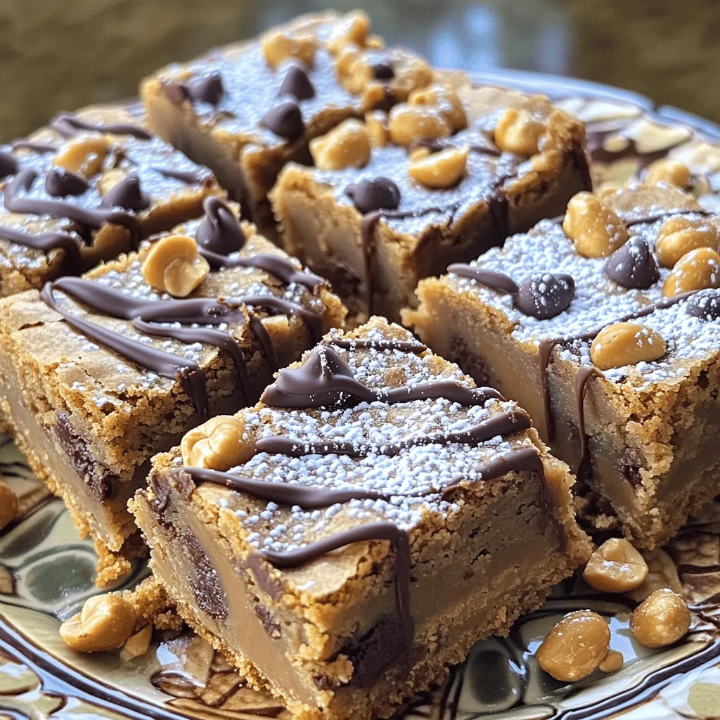 Peanut Butter Chocolate Chip Blondies Easy Dessert Recipe