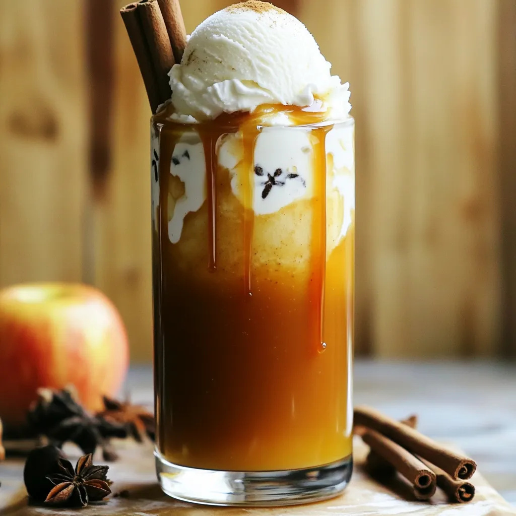 Spiced Apple Cider Float Cozy and Festive Treat