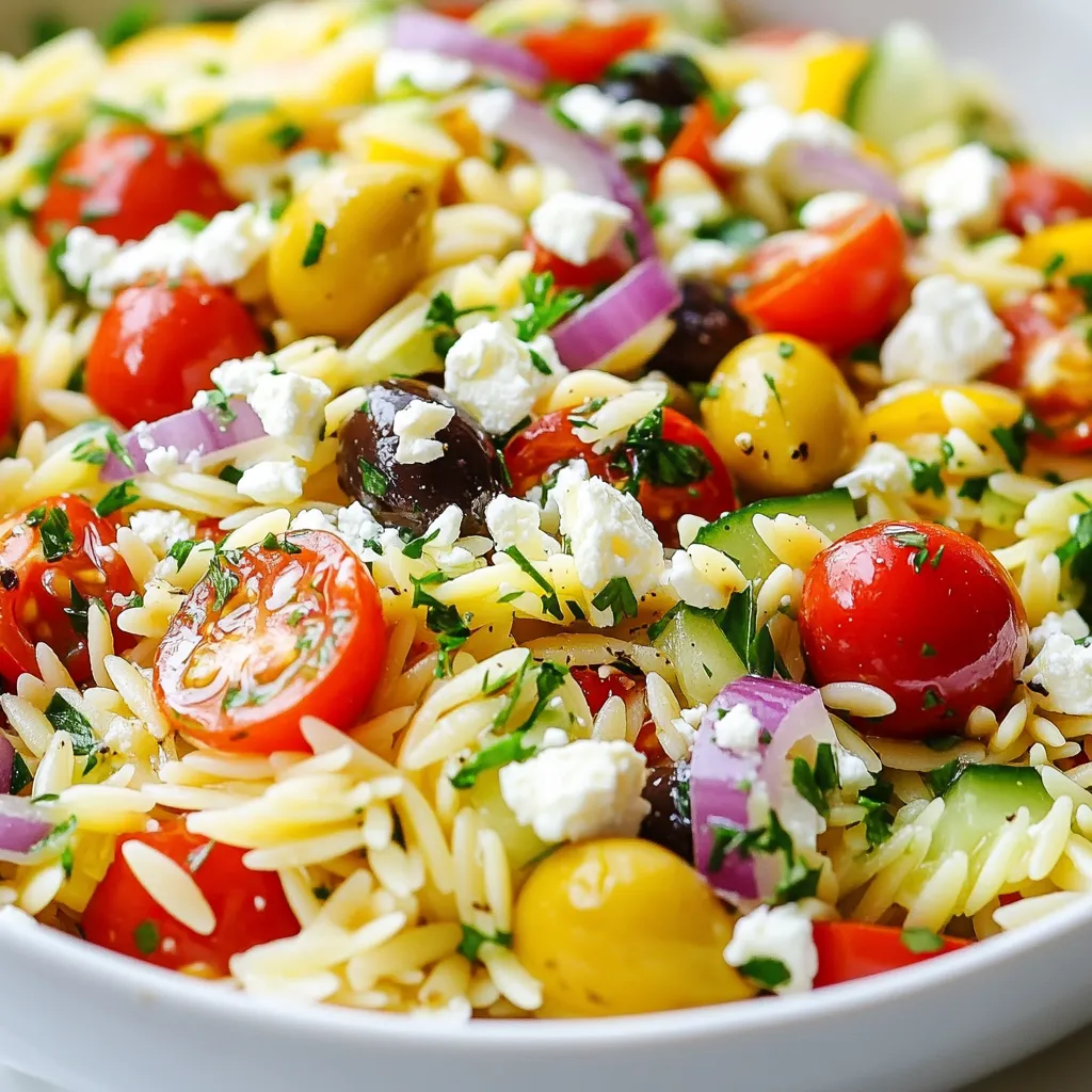 Mediterranean Orzo Salad Fresh and Flavorful Dish