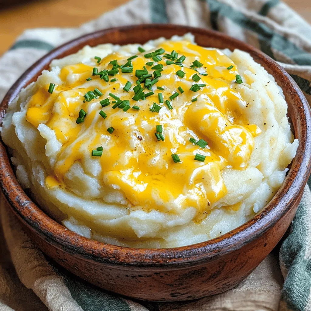 Cheesy Garlic Mashed Potatoes Rich and Flavorful Side