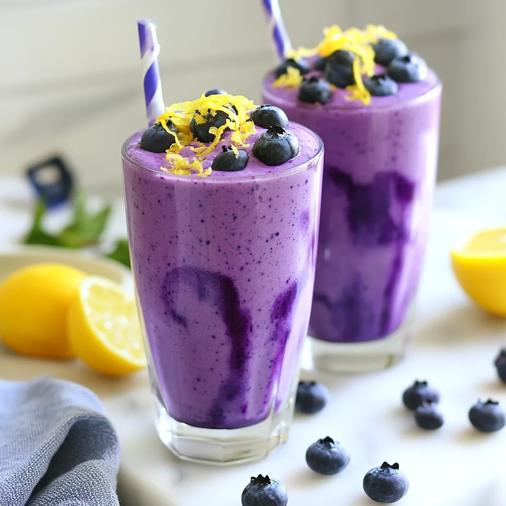 Blueberry Lemon Yogurt Smoothie Refreshing and Simple