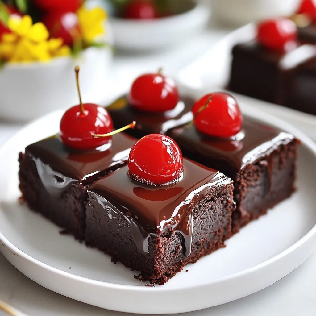 Chocolate Covered Cherry Brownies Irresistible Treat