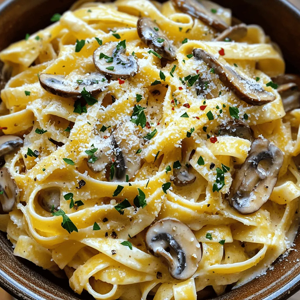 Creamy Garlic Mushroom Pasta Tasty and Simple Recipe