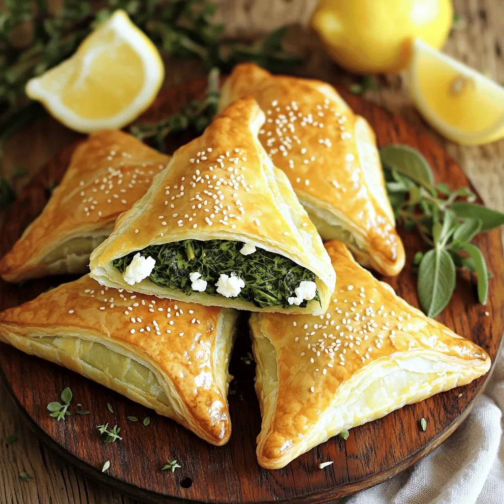 Savory Spinach and Feta Puff Pastry Delightful Bite