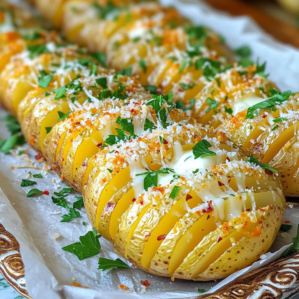 Garlic Parmesan Hasselback Potatoes Flavorful Delight