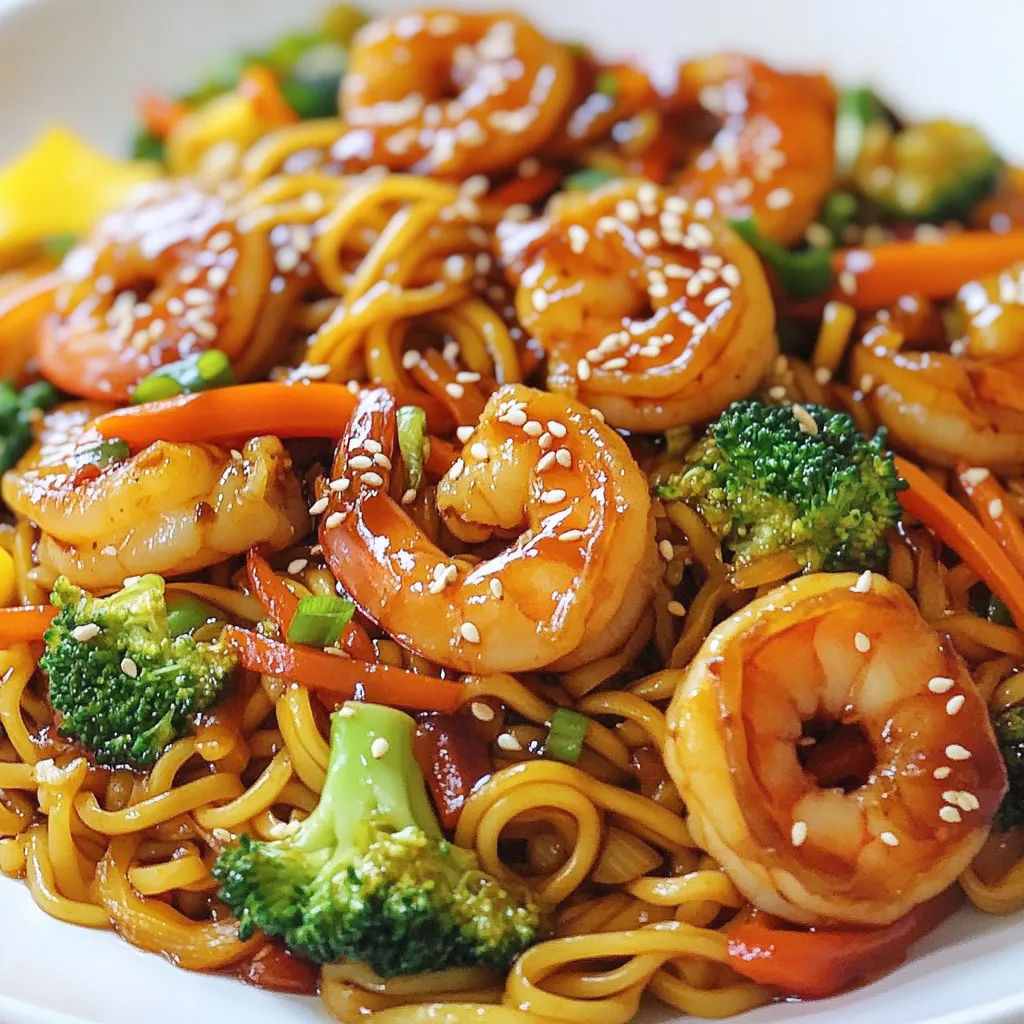 Teriyaki Shrimp Yakisoba Quick and Tasty Recipe