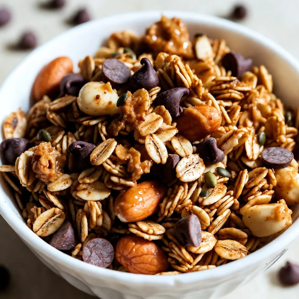 Peanut Butter Chocolate Chip Granola Simple Recipe