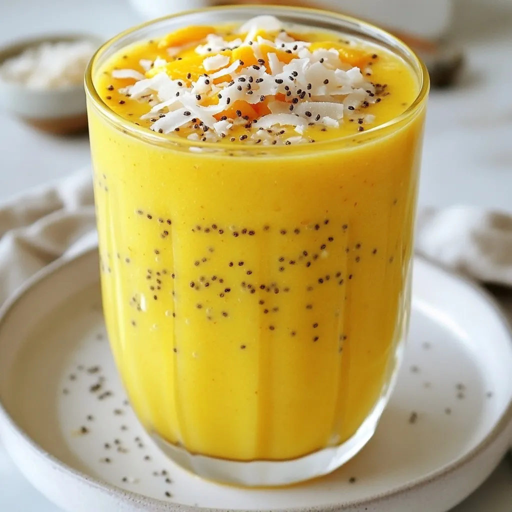 Mango Coconut Chia Smoothie Flavorful and Nutritious