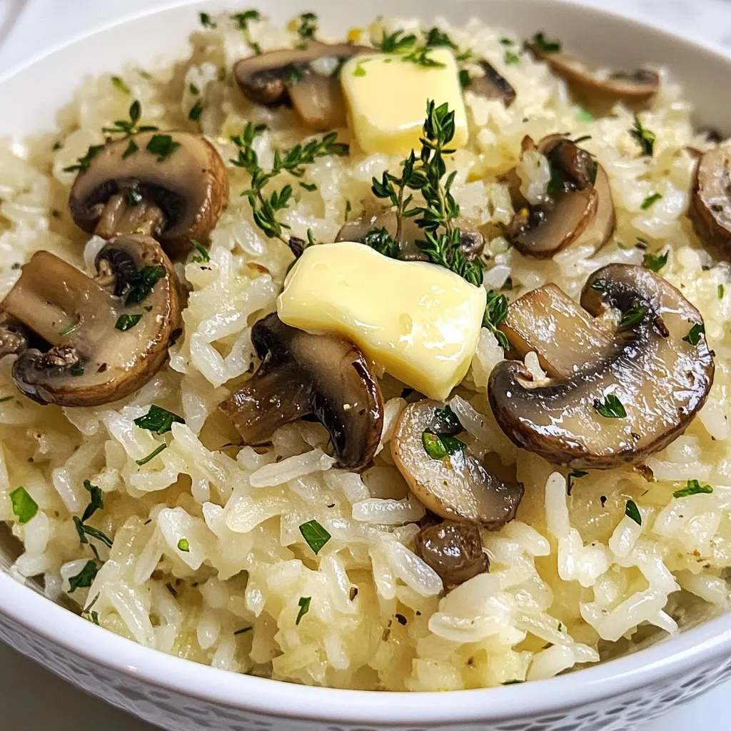 Garlic Butter Mushroom Rice Savory and Satisfying Dish