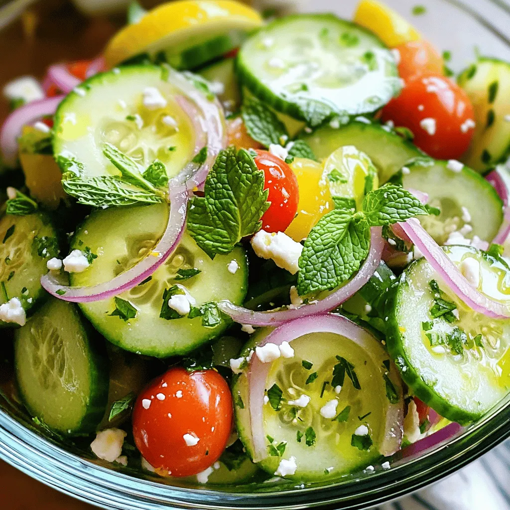 Lemon Cucumber Salad Fresh and Flavorful Delight