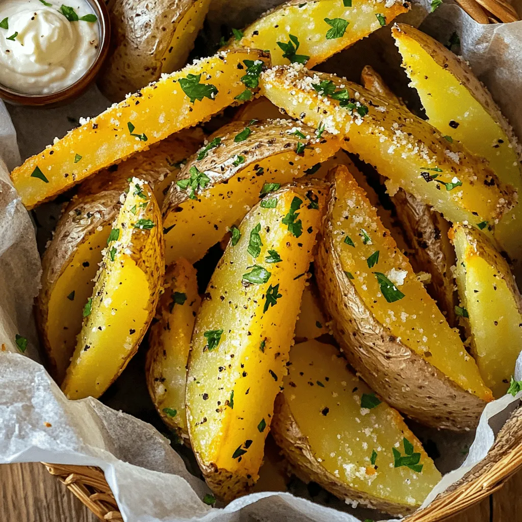 Crispy Garlic Herb Potato Wedges Flavorful Side Dish