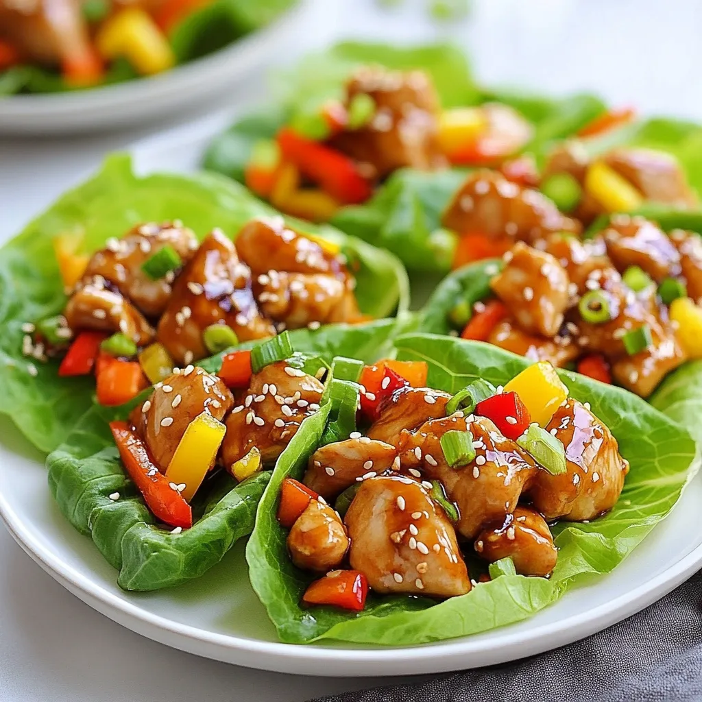 Teriyaki Chicken Lettuce Wraps Flavorful and Fresh Dish