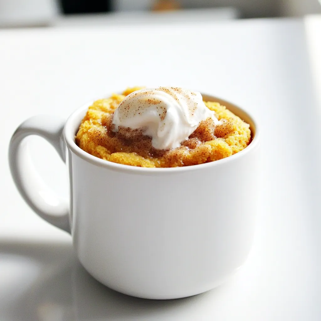 Pumpkin Spice Snickerdoodle Mug Cake Delightful Treat