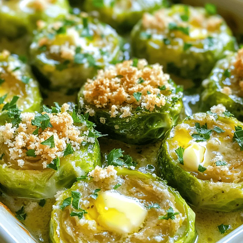 Creamy Garlic Parmesan Brussels Sprout Gratin Delight