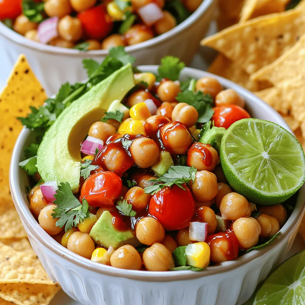 BBQ Chickpea Salad Bowls Fresh and Flavorful Delight