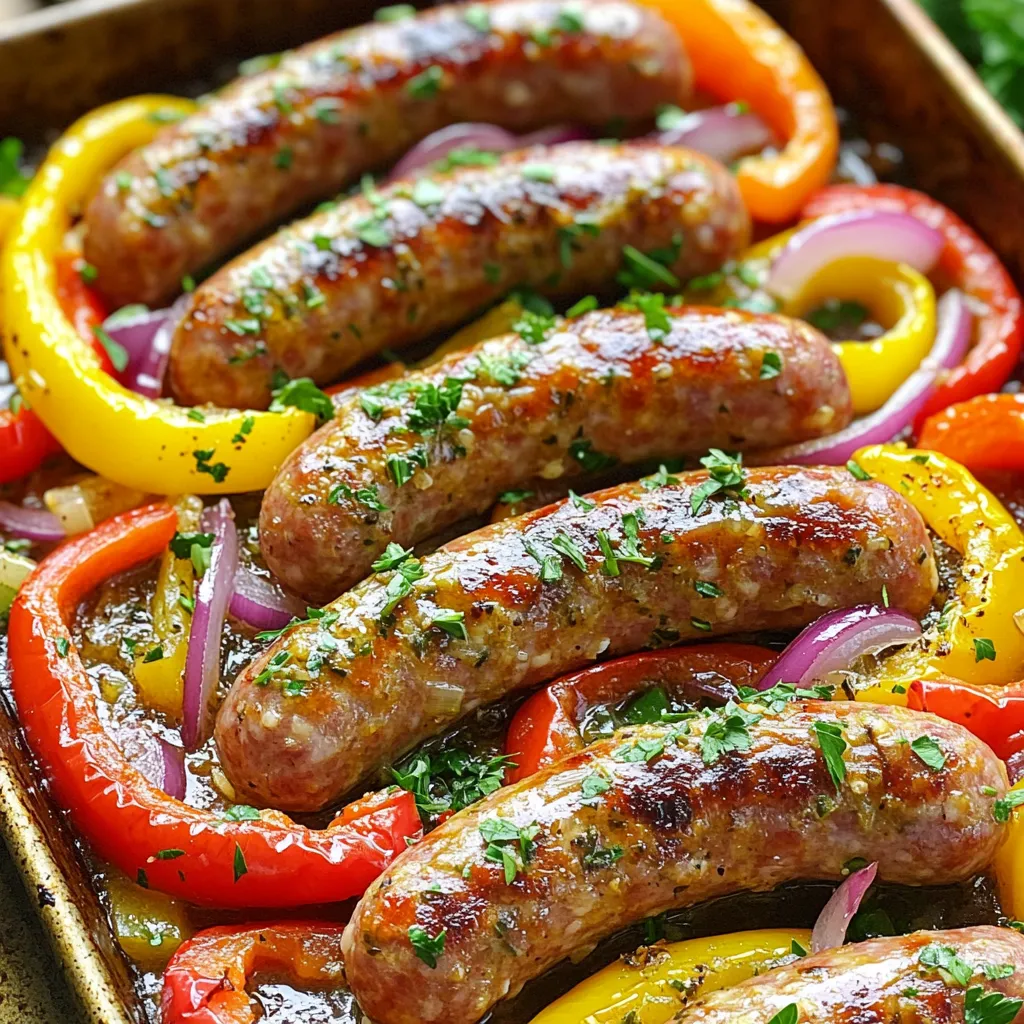 Satisfying Sheet-Pan Garlic Butter Sausage &#038; Peppers