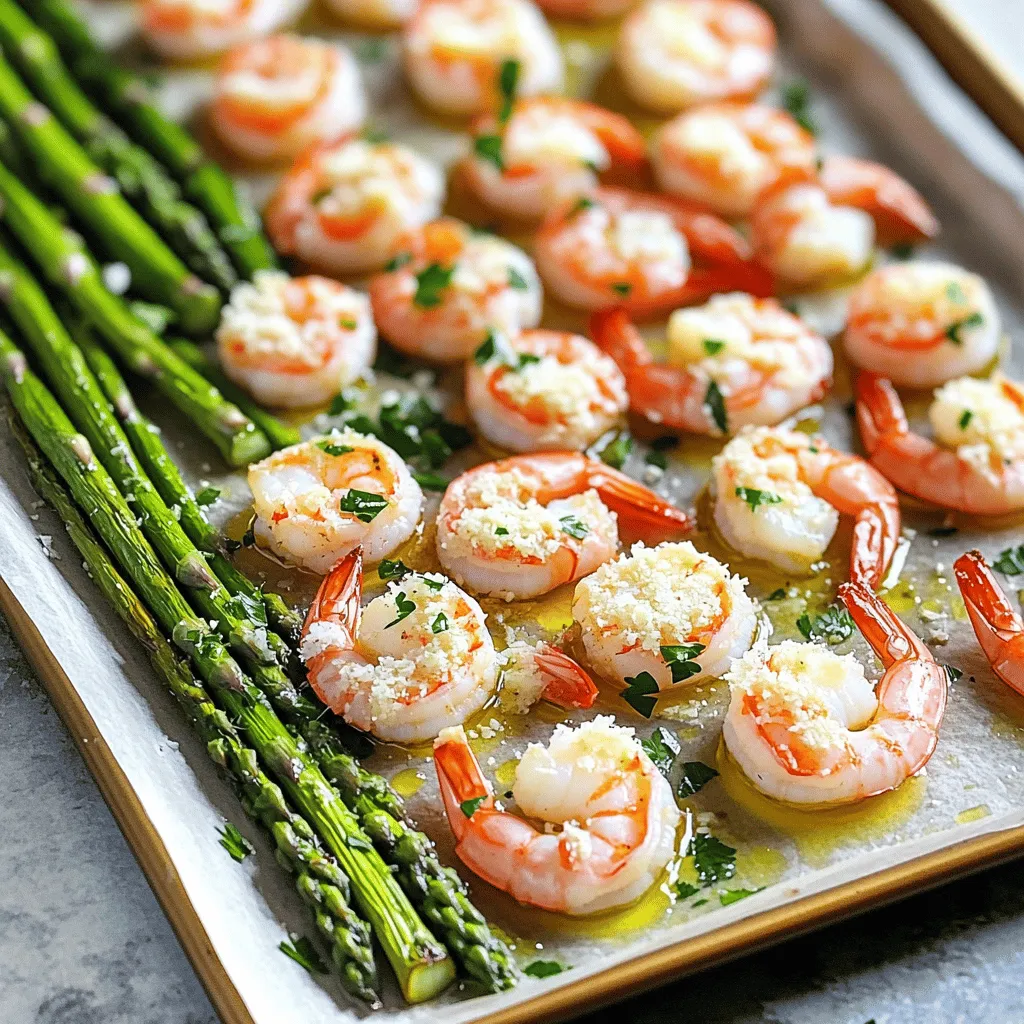 Sheet Pan Garlic Parmesan Shrimp &#038; Asparagus Delight